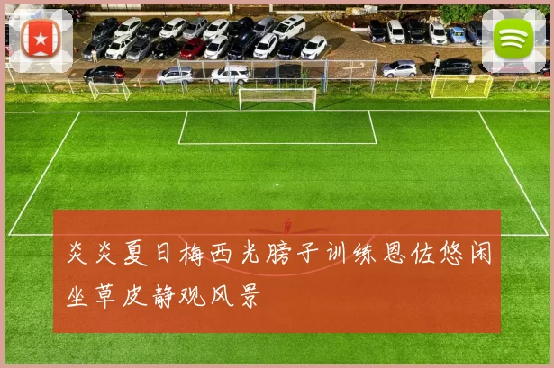 炎炎夏日梅西光膀子训练恩佐悠闲坐草皮静观风景