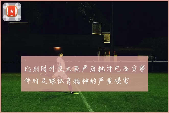 比利时外交大臣严厉批评巴洛贡事件对足球体育精神的严重侵害
